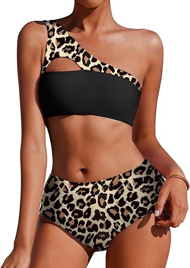 Femme Enkel-Skulder Floral Bikini Sæt Stilla