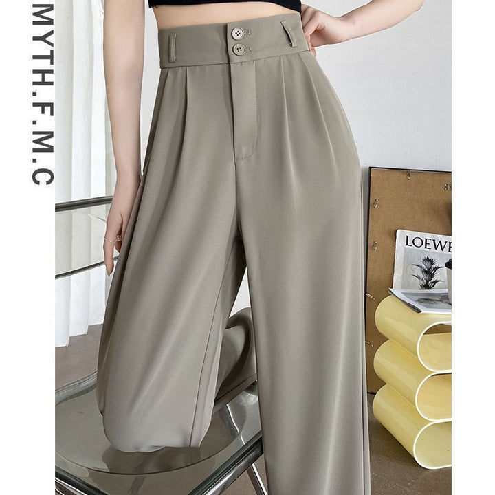 Kvindernes klassiske taljebukser med elegant drapering