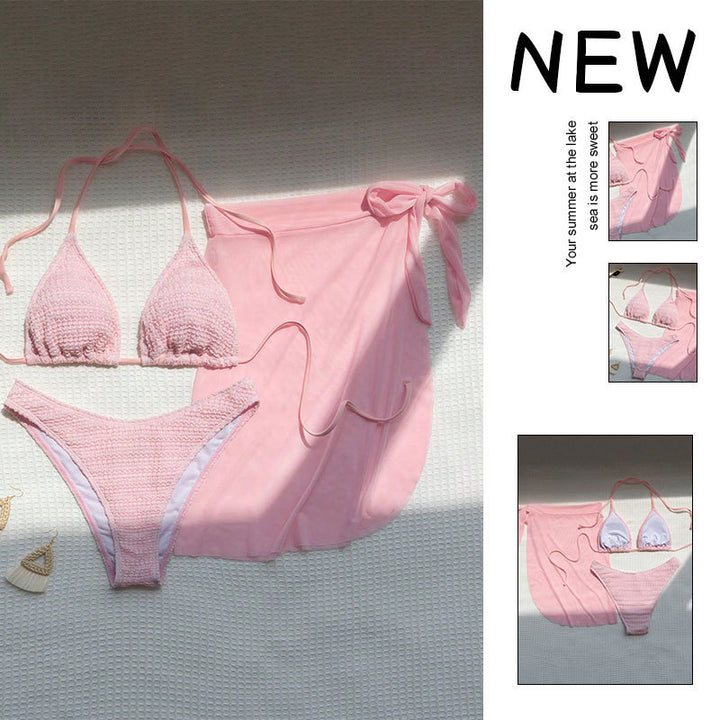 Dame Triangel-Bikini-Sæt med matchende Indigo Skirt Skovae