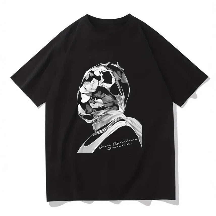 Dame T-shirt med kunstnerisk floral motiv og afslappet snit Skovae