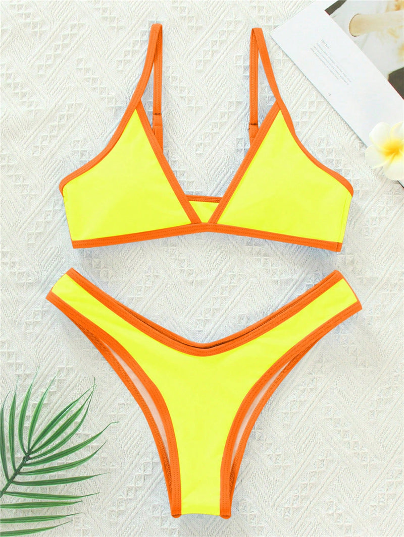 Dame Triangel-Bikini med elegant søm og sportlig snit Skovae