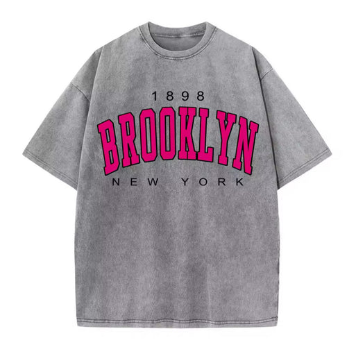 Dame Oversized T-Shirt med Brooklyn Print Stilla
