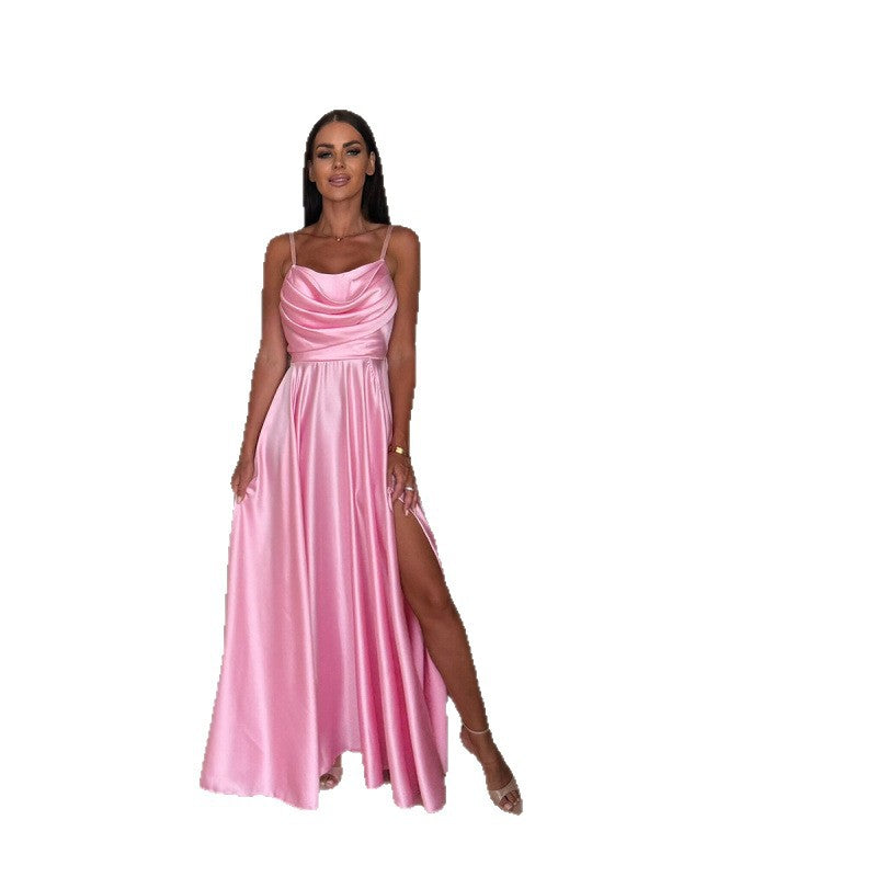 Femme Elegante Maxi Kjole med Sideslids Stilla 1750652987