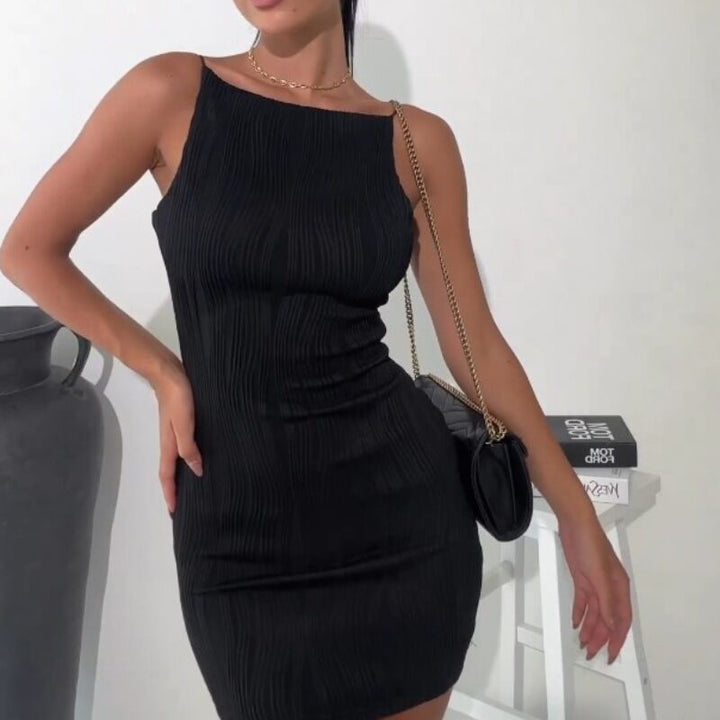 Damen Figurbetontes Maxikleid mit elegantem Reliefmuster Skovae