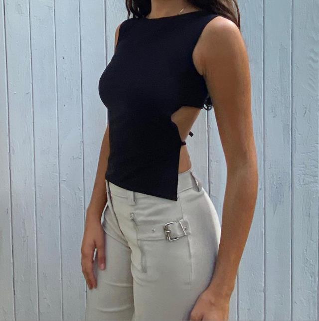 Dame Cropped Tie-Back Top Stilla