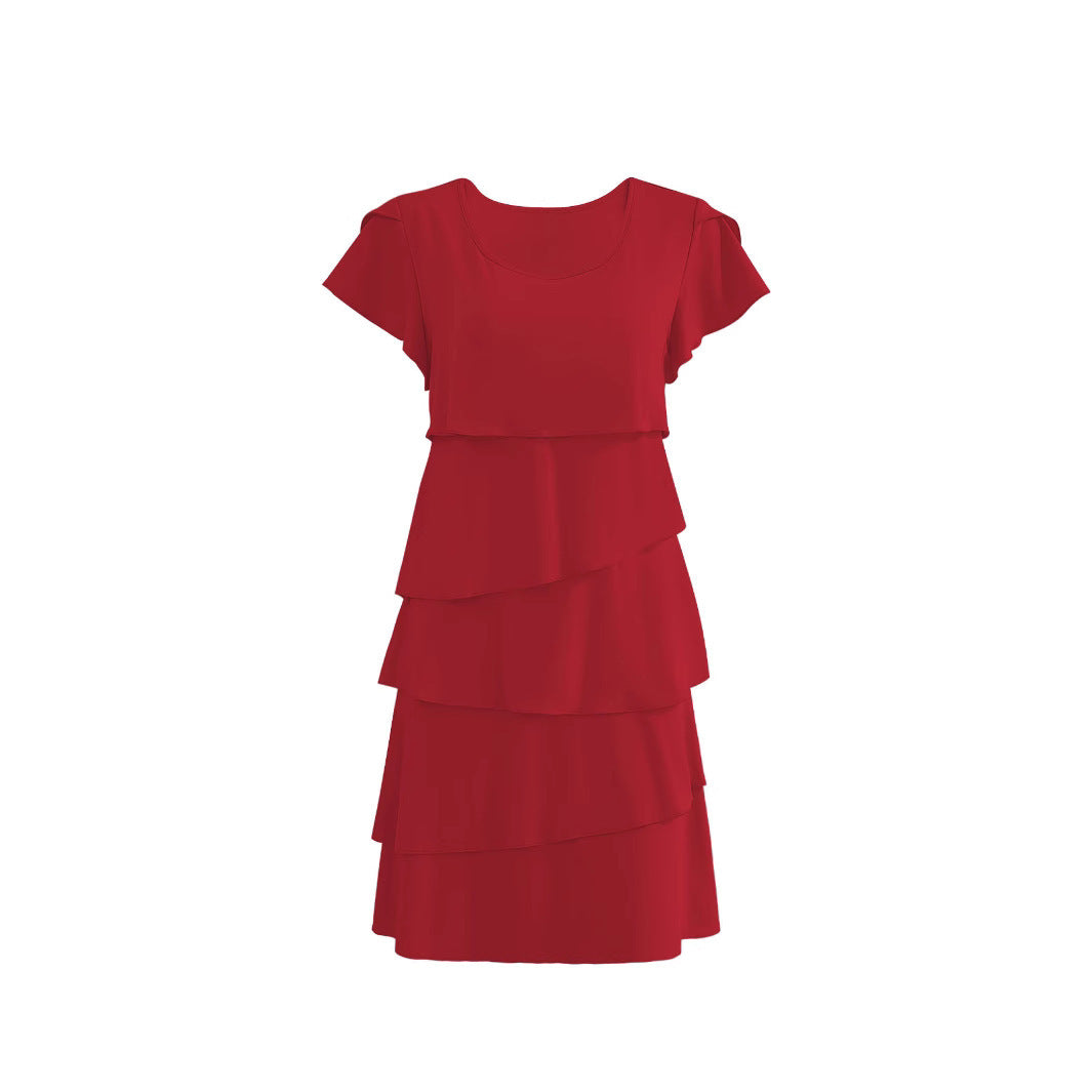 Dame trin-ruffles-kjole Stilla
