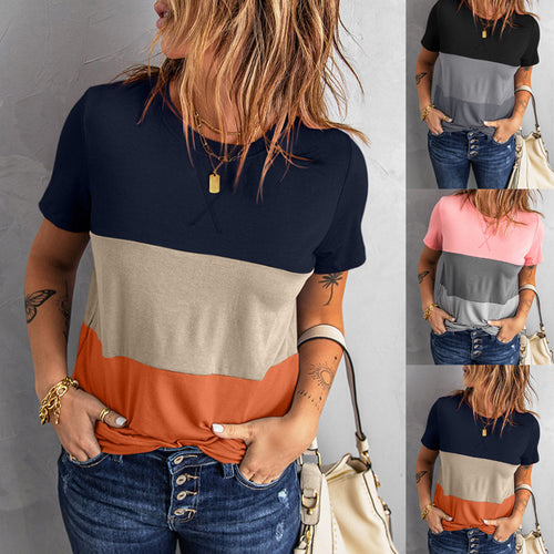 Dame farveblok fritids T-shirt Stilla
