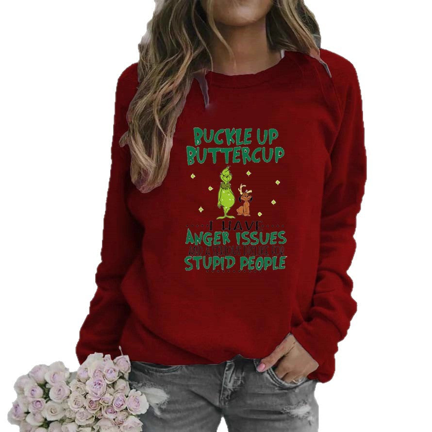 Kvinders sweatshirt med humoristisk citat og kreativt design Stilla