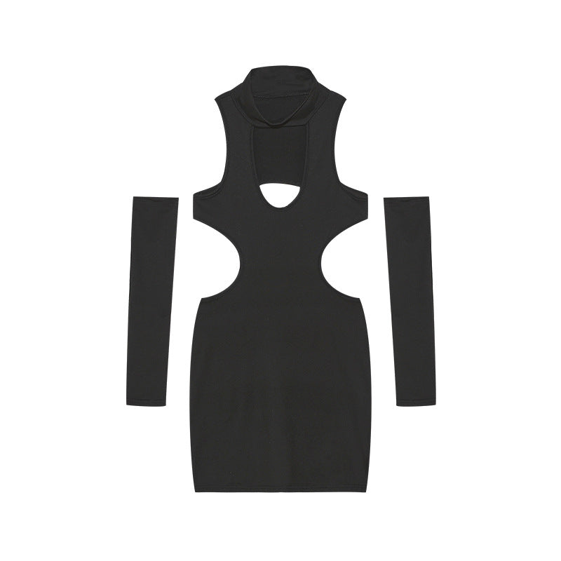 Dame Cut-Out Mini Kjole med matchende Ærmer Stilla