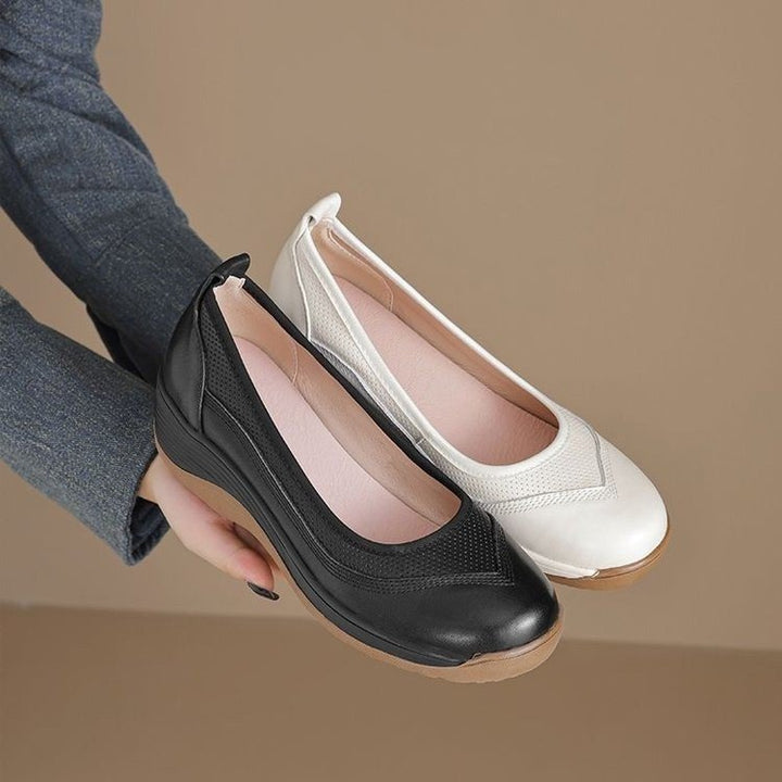 Dame Slip-On Mokkasiner med behageligt elastisk remdesign og skridsikker sål Stilla