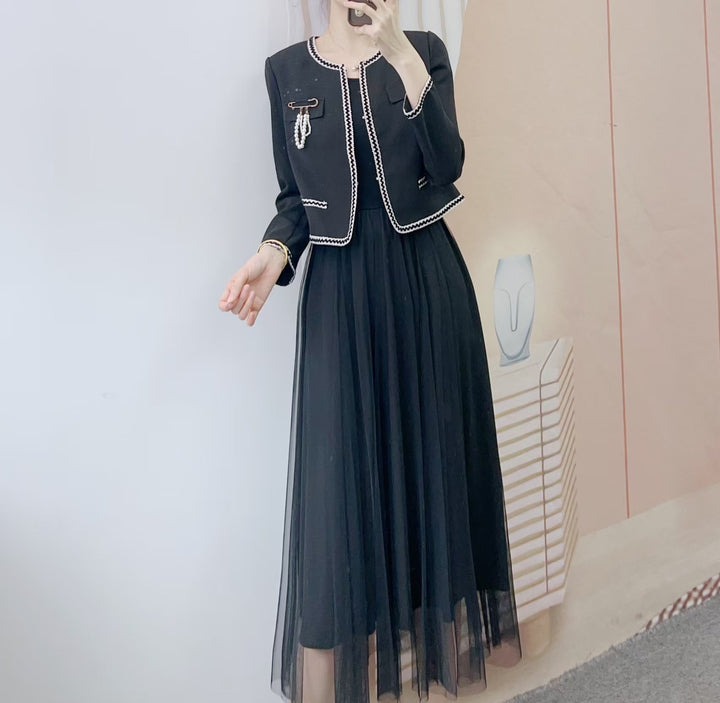 Dame elegant kort blazer med eksklusive detaljer Stilla