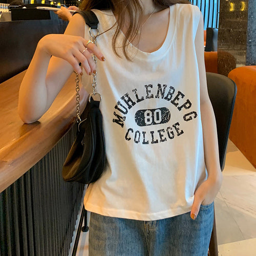 Femme Casual Grafik Tank Top Stilla