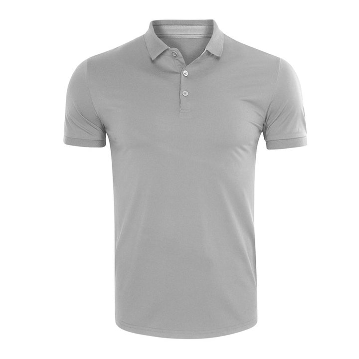 Herre fritids polo t-shirt lavet af åndbart funktionsmateriale med moderne krave Stilla