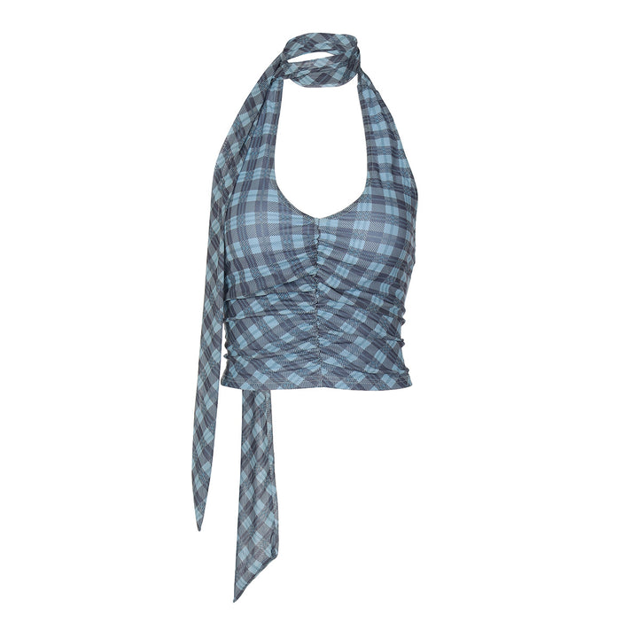 Dame Wickelbluse med raffineret knytning-design Skovae