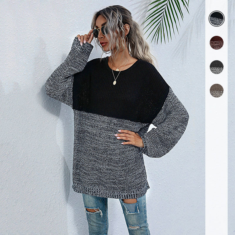 Damer Oversized Striktrøje med moderne farvegradient Stilla
