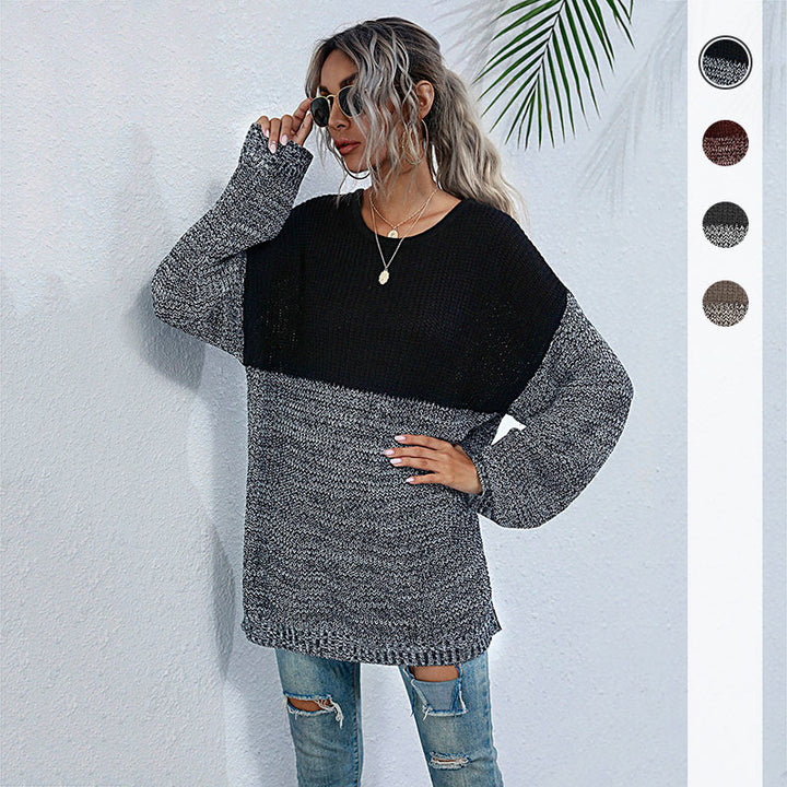 Damer Oversized Striktrøje med moderne farvegradient Stilla