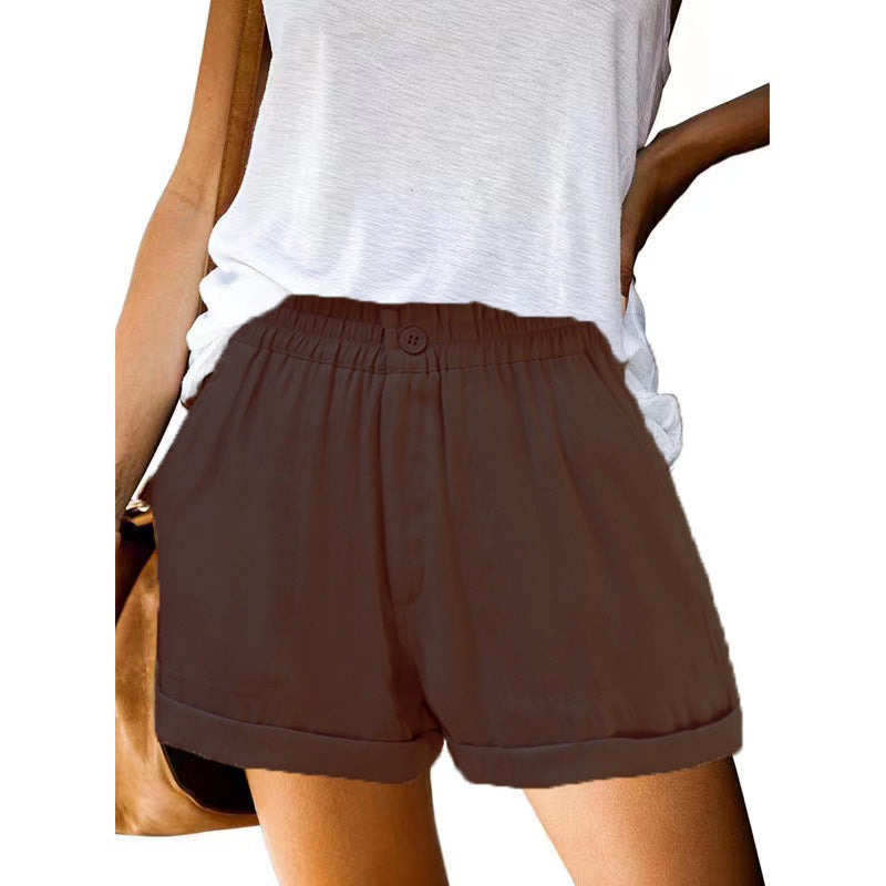 Dame fritids shorts med elastisk talje og trendy design Stilla