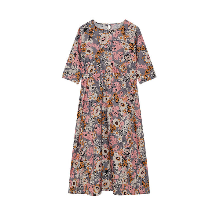 Dame Flydende Floral Midikjole Stilla