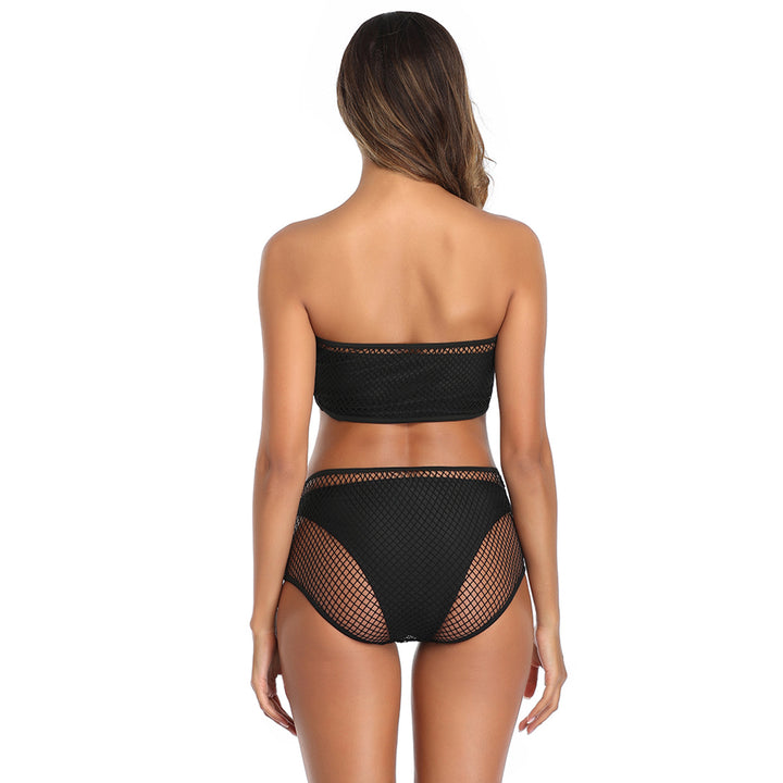 Kvinder High-Waisted Mesh Bikini Sæt Stilla