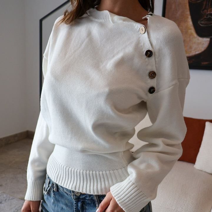 Kvindernes fashionable strikket sweater Stilla