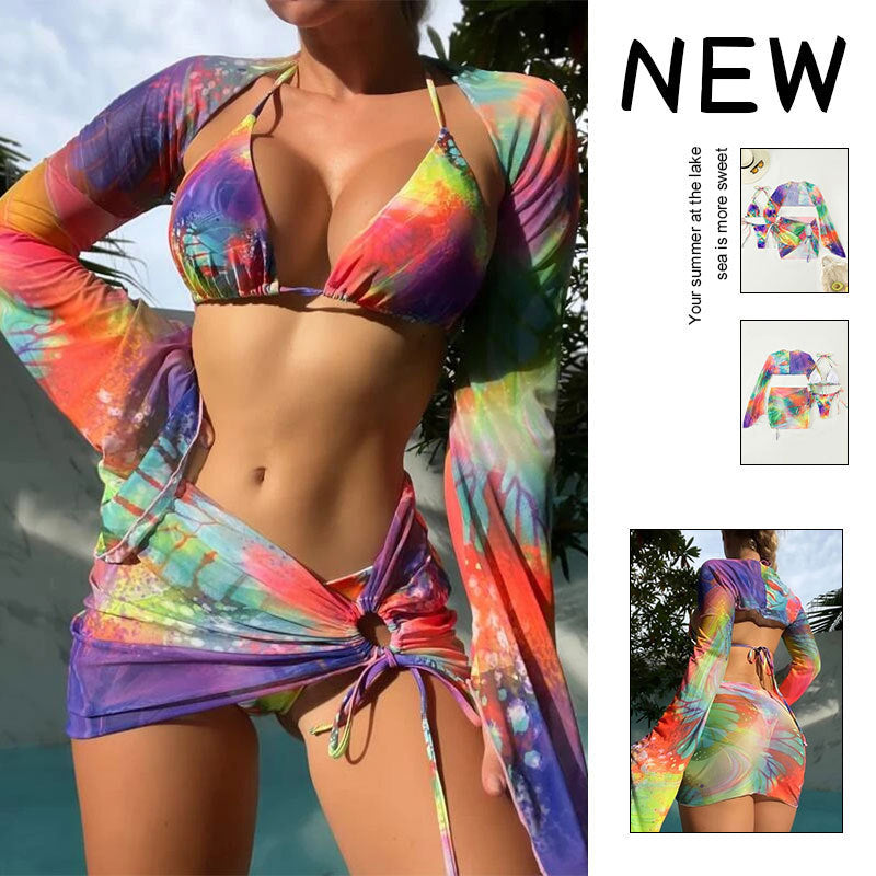 Dame bikini-sæt med stilfuld cover-up Skovae