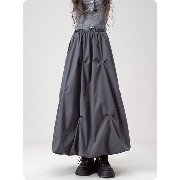 Kvindernes Fashionable, Bredt Skåret Midi Nederdel Stilla