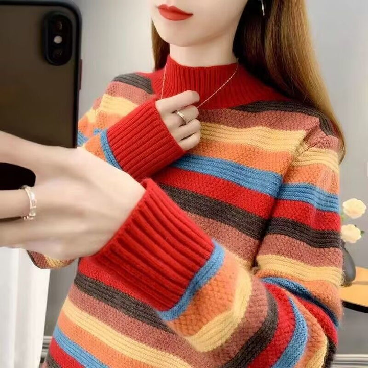 Damer Komfortabel og stilfuld sweater med struktureret mønster Stilla