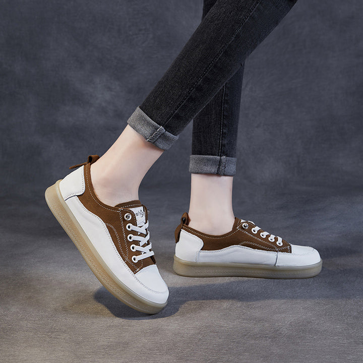 Dame Fritid Læder Sneakers med let design Stilla