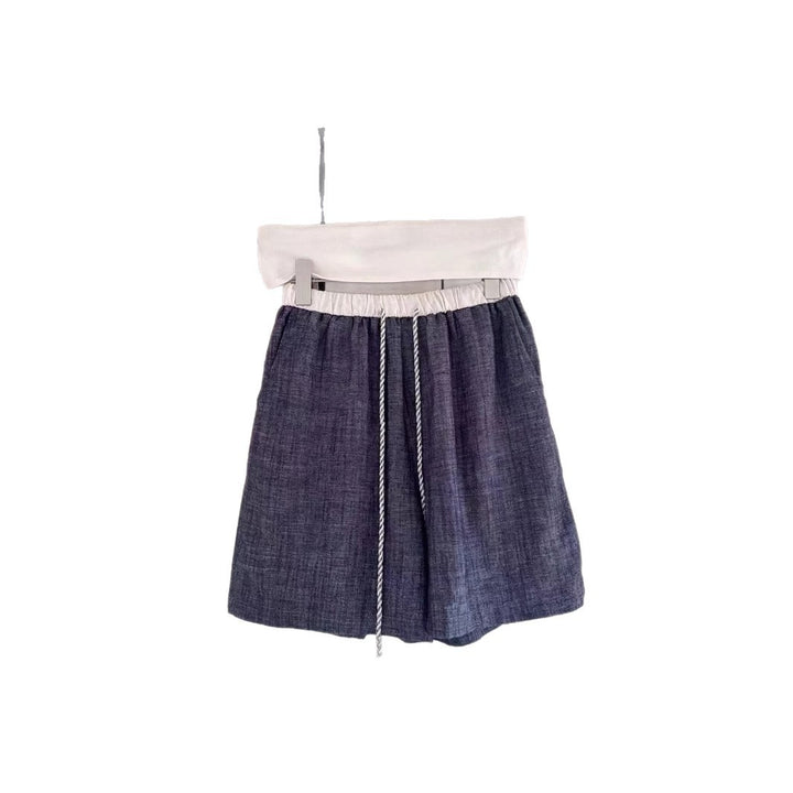 Femme Casual Højtaljede Linned-Shorts Stilla