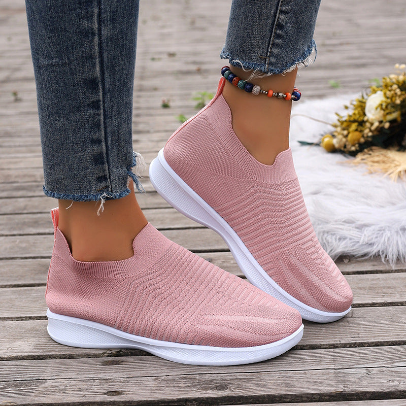 Dame Komfortable Slip-On Sneakers med åndbart overmateriale Stilla