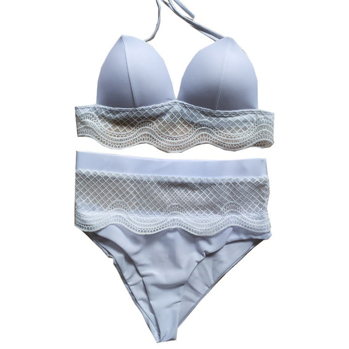 Femme Hæklet Overlay Trekant-Bikini-Sæt Stilla