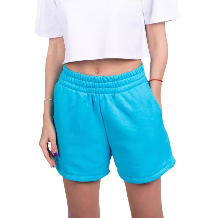 Dame fritidsshorts i blødt frotté med elastisk talje og praktiske sidelommer Stilla