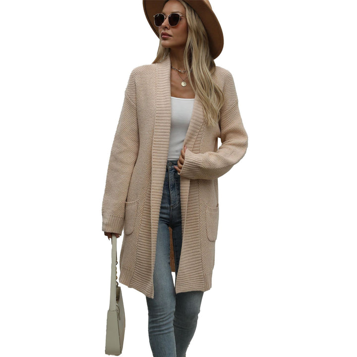 Femme Åben Front Struktureret Strik Cardigan Stilla