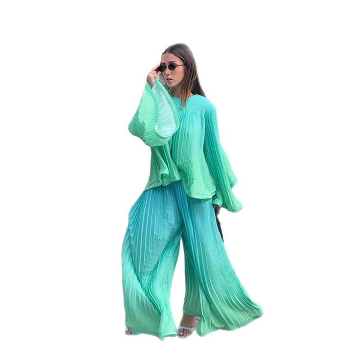 Dame Plissé-Loungewear Sæt Stilla