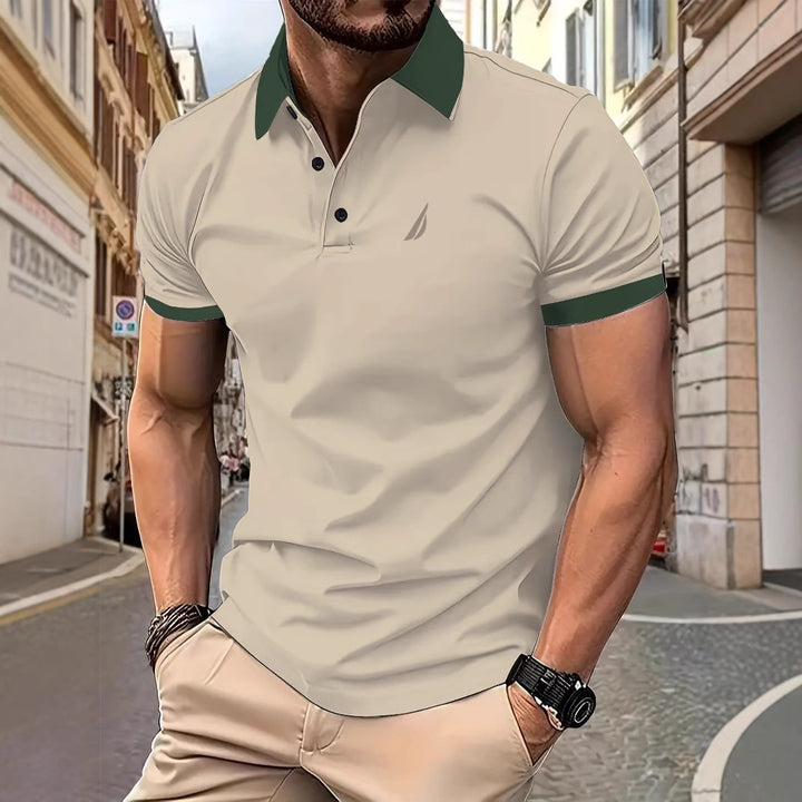 Herrer polo skjorte med nutidigt krave-design Stilla