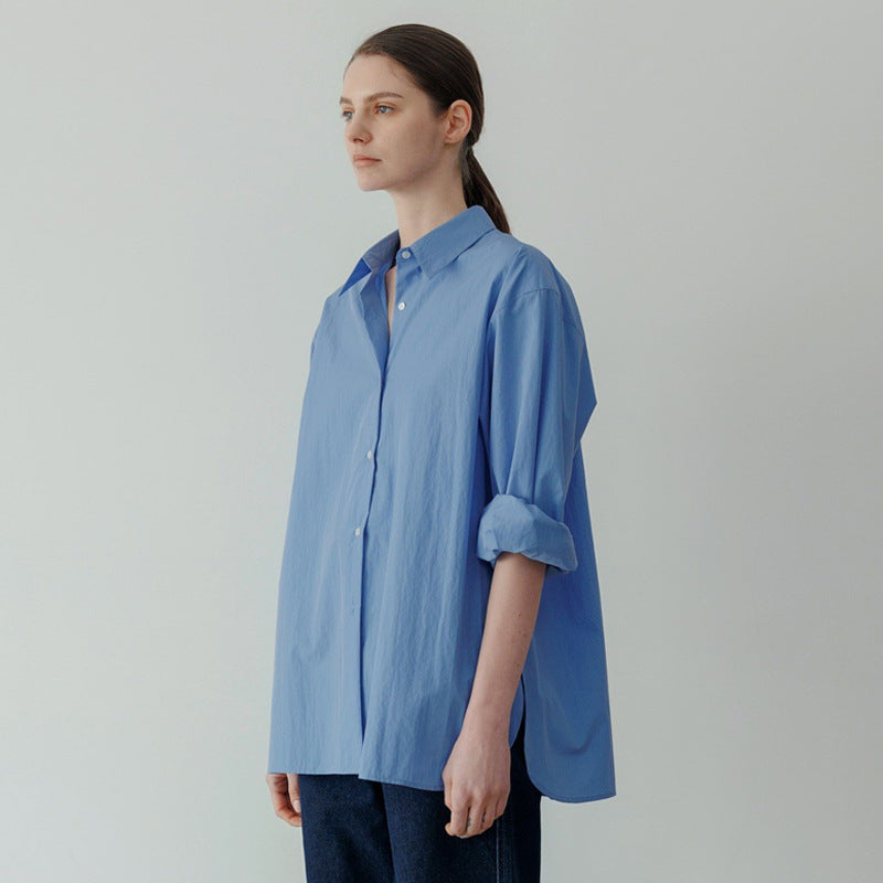 Dame afslappet oversized skjorte med elegant snit og stilfulde detaljer Stilla