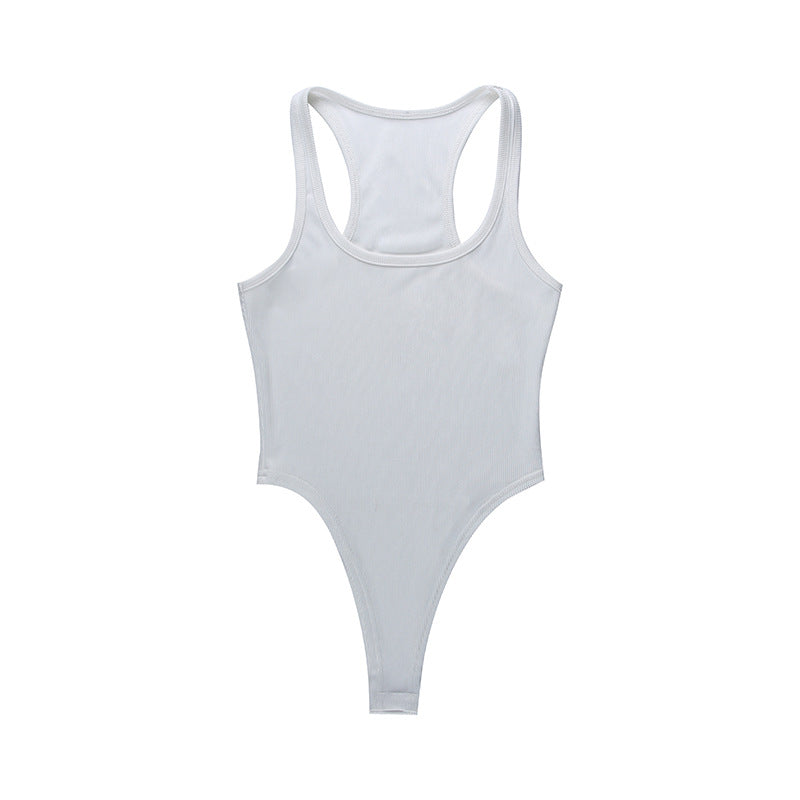 Dame Rib-Højskæring-Bodysuit Stilla
