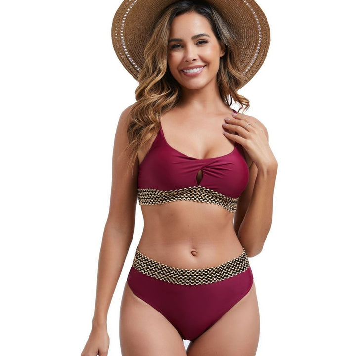 Dame højt skåret bikini-sæt med elegante detaljer Stilla