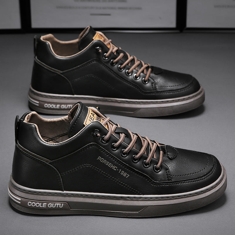 Dame High-Top Casual Læder Sneakers med forstærket ankelbeskyttelse Stilla
