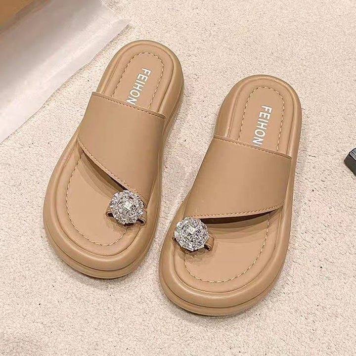 Dame sandaler med smart knude-design og glitrende smykkeunivers Stilla