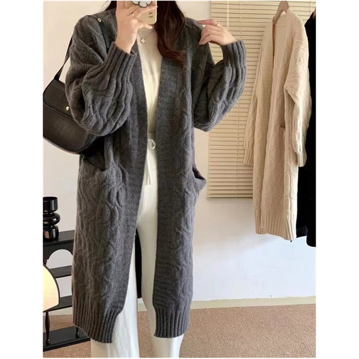 Femme Kabelstrik Længere Cardigan Stilla