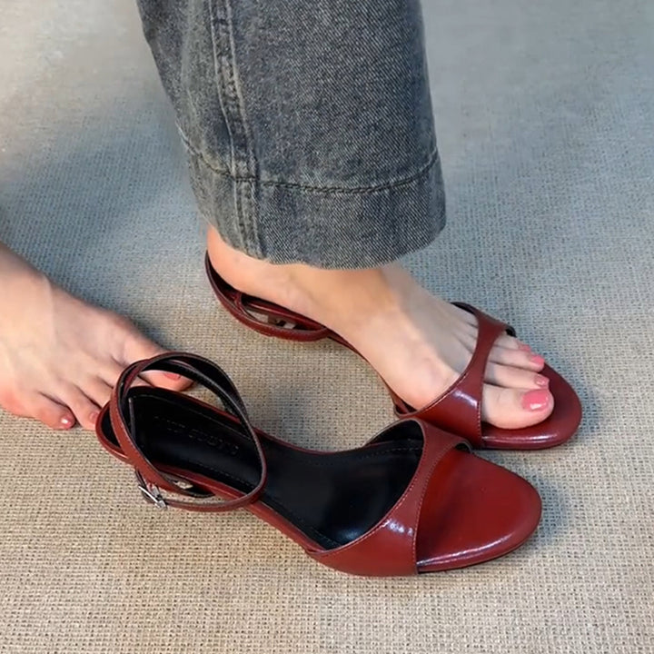 Dame Elegant Åbne Tå Slingback Sandaler Stilla