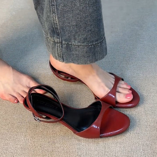 Dame Elegant Åbne Tå Slingback Sandaler Stilla