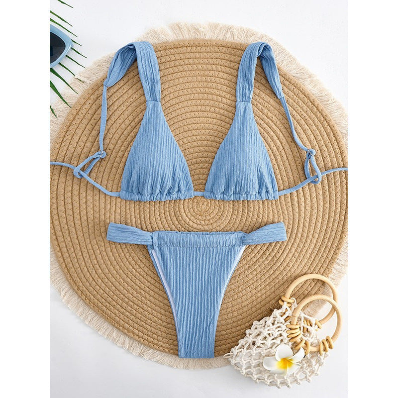 Dame triangel-bikini med justerbare stropper Skovae