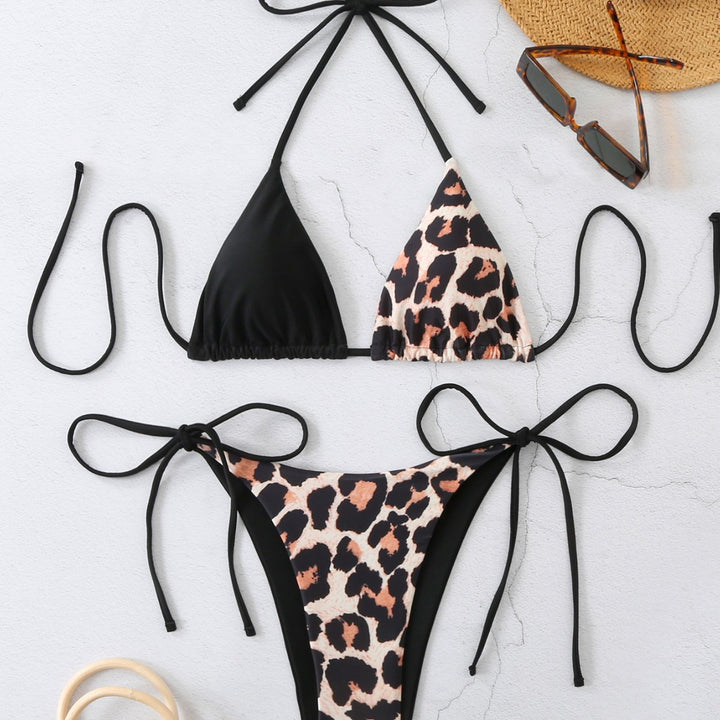Dame Triangel-Bikini med Dyreprint Stilla