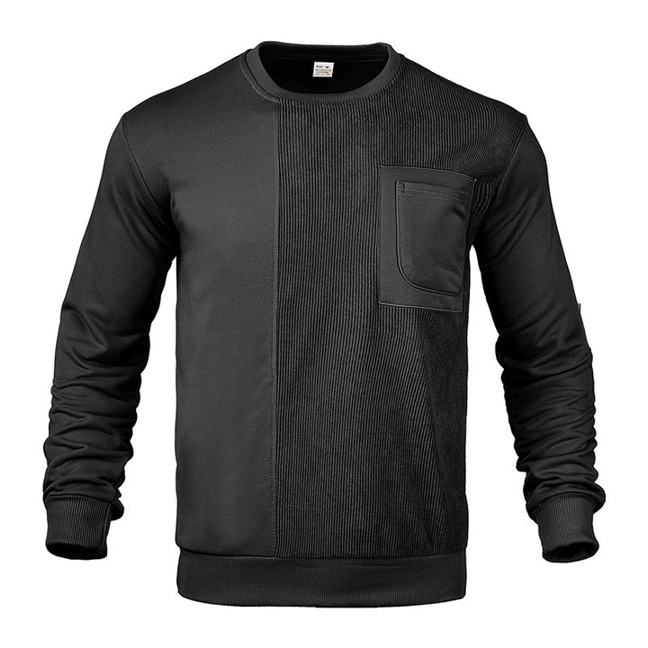 Herresweatshirt med struktureret overflade og moderne brystlomme Stilla