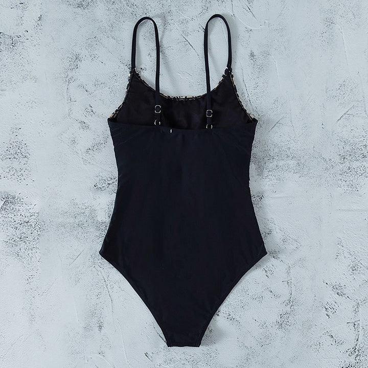 Dame Elegant Én-enhed Badedragt med blomstret Flæsedetaljer Skovae