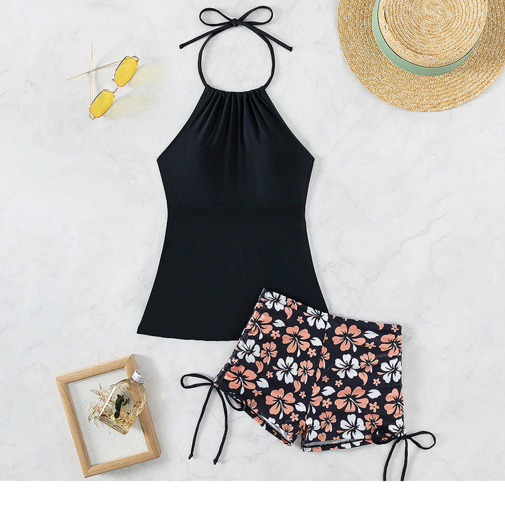 Dame Tankini-sæt med moderne snit og justerbare shorts Stilla