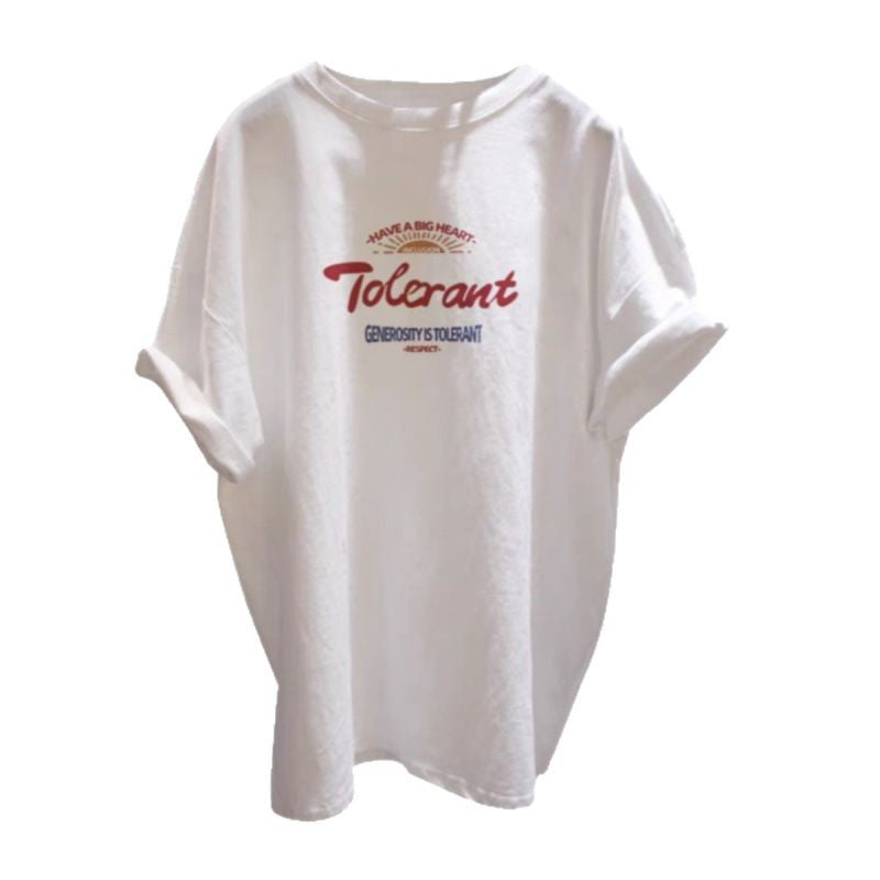 Dame T-shirt med kreativ tekst og afslappet pasform Stilla