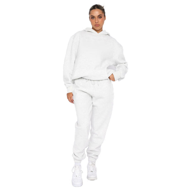 Kvinders hyggelige hætte jumpsuit lavet af høj kvalitet sweatshirt materiale Skovae